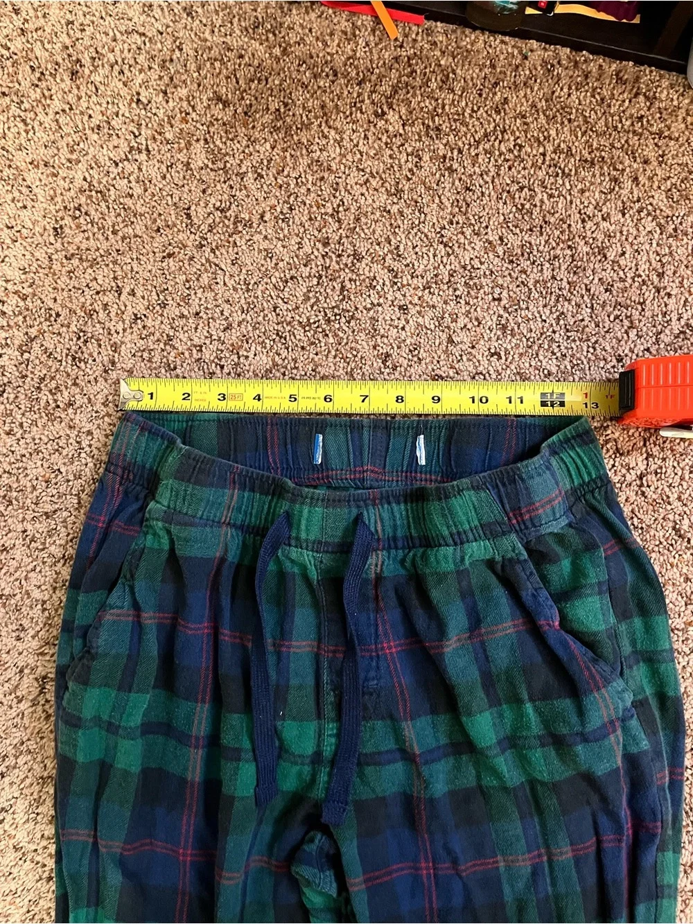 Green & Navy Plaid pajama  Pants